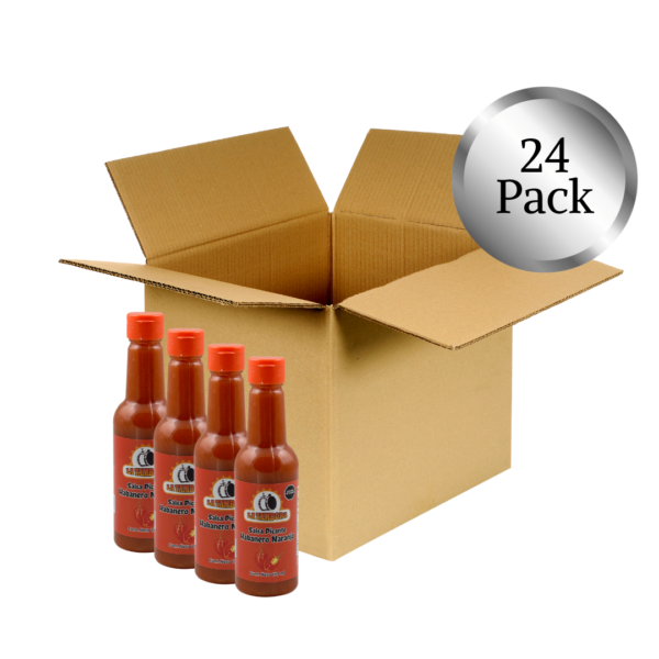 Salsa Habanero Naranja 190ml Botella PET (Caja 24 Pzs)