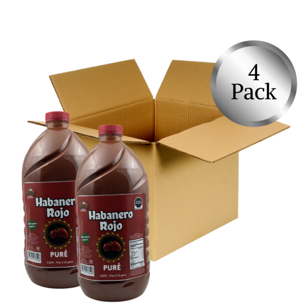 Puré de Habanero Rojo (4 Pack)