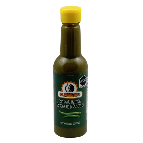 Salsa Serrano Verde 190ml Botella PET